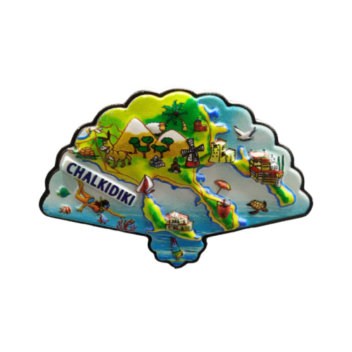 Tουριστικό μαγνητάκι Souvenir – Σετ 12pcs - Resin Magnet - Halkidiki - 678311