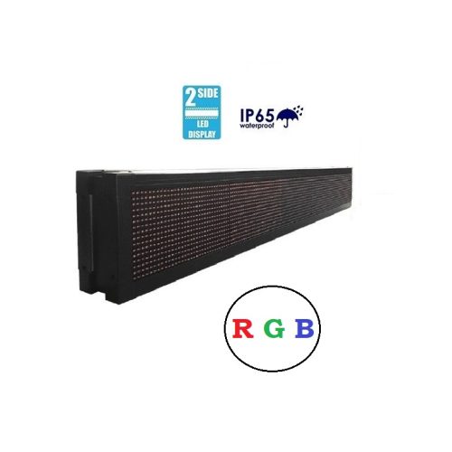 Πινακίδα LED – Διπλής όψης – RGB – 167cm×23cm - IP67