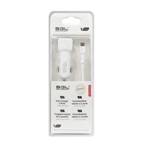 Φορτιστής αυτοκινήτου - Micro USB - 1m - V8-D13 - 110206