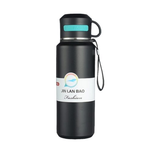 Φορητό παγούρι-θερμός με κούπα - 1000ml - CF8280 - 882805 - Black