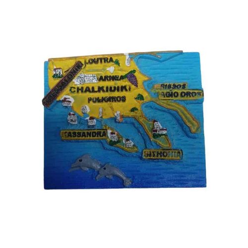 Tουριστικό μαγνητάκι Souvenir – Σετ 12pcs - Resin Magnet - Halkidiki - 678353